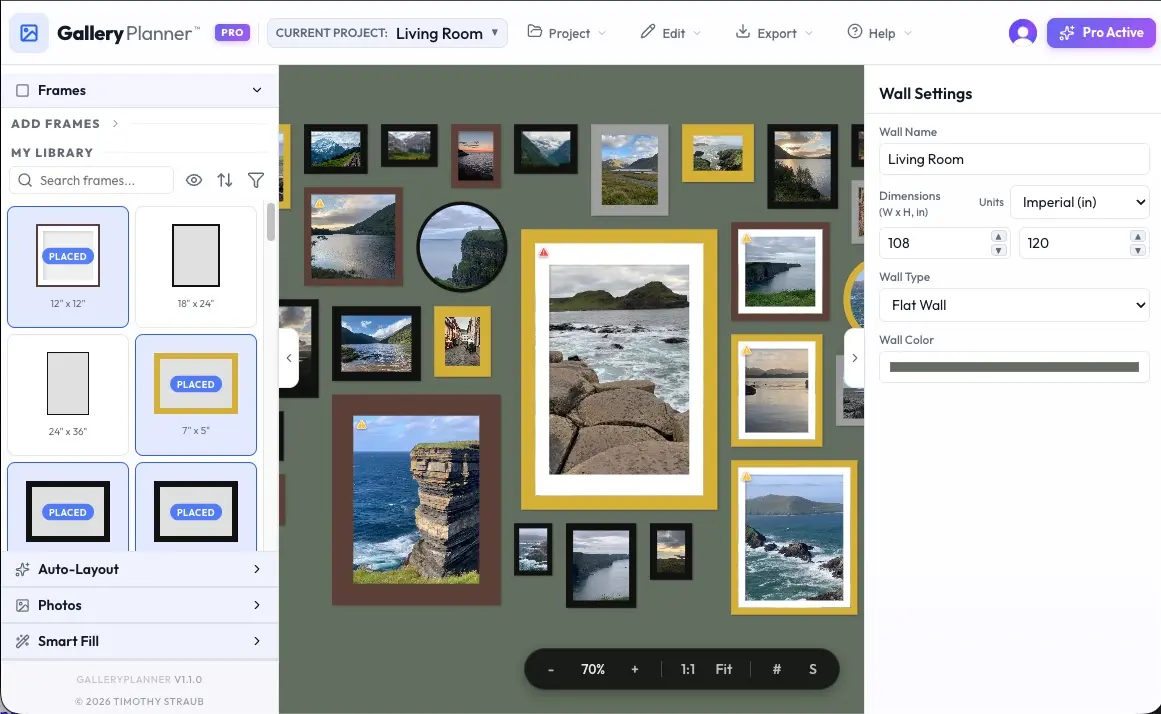 Screenshot 1 of GalleryPlanner
