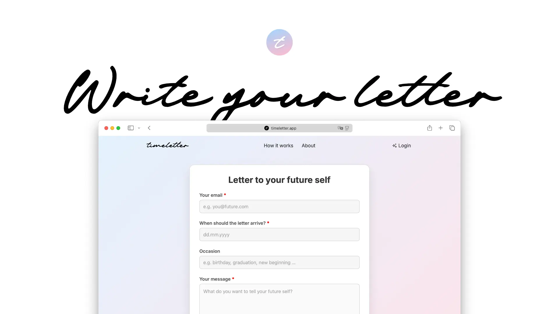 Screenshot 5 of timeletter