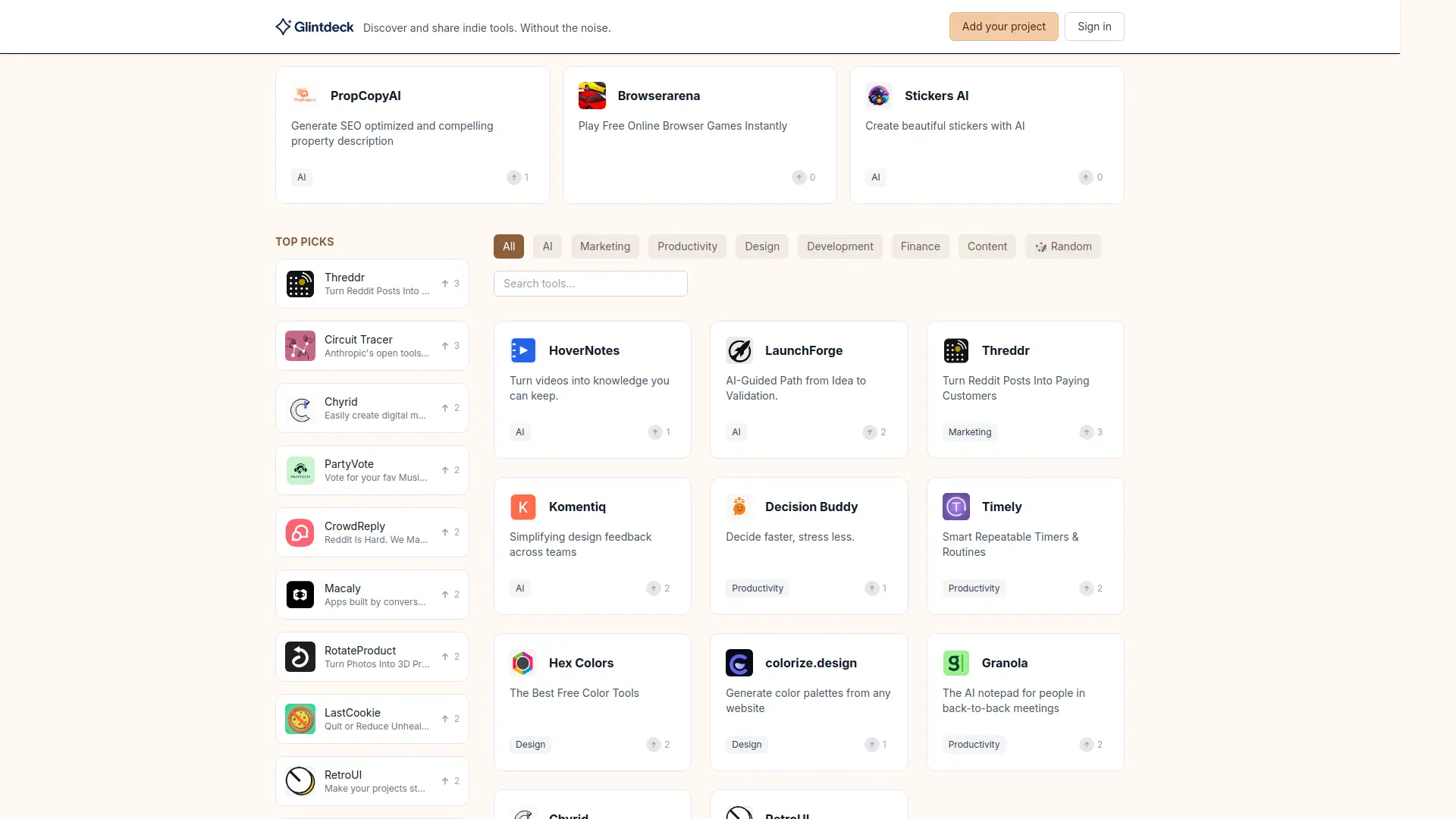 Screenshot 1 of Glintdeck