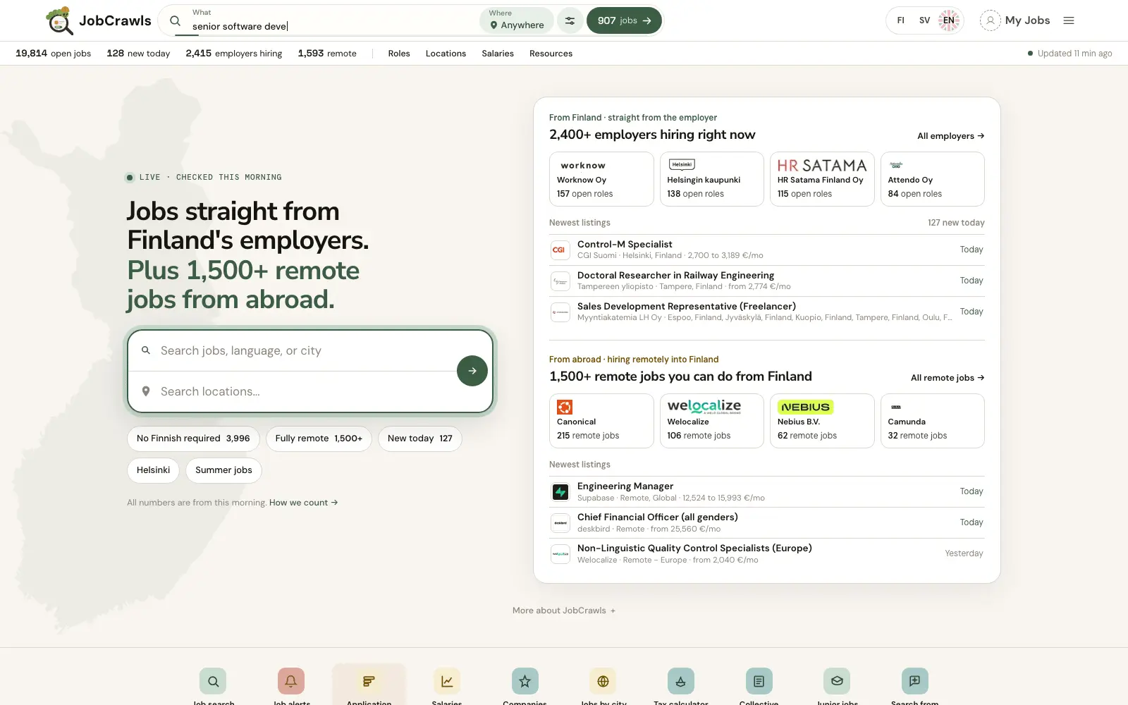 Screenshot 1 of JobCrawls