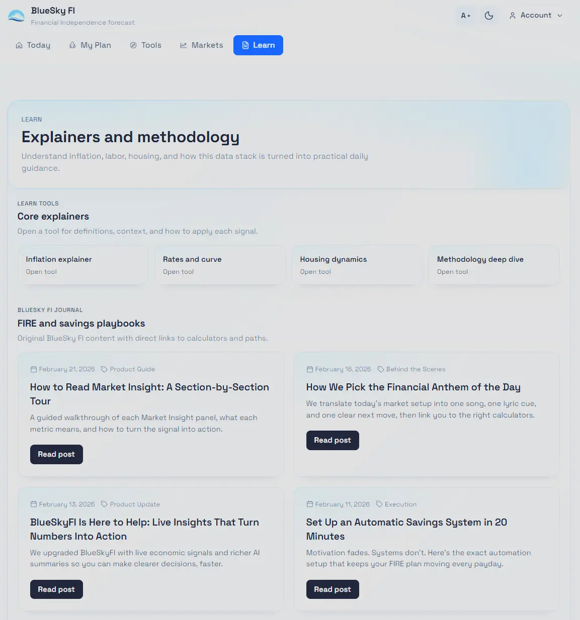 Screenshot 1 of Blue Sky FI (Financial Independence)