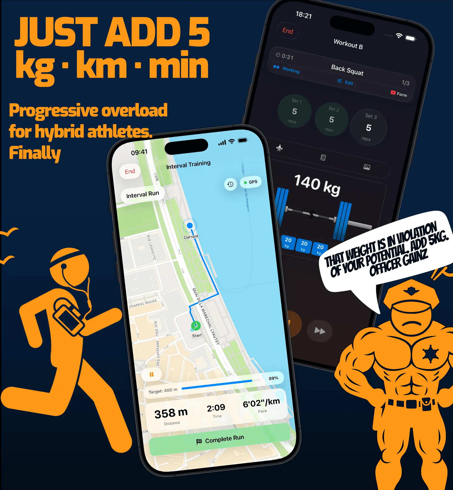 Screenshot 1 of AddFive - Just Add 5 (kg | km | min)