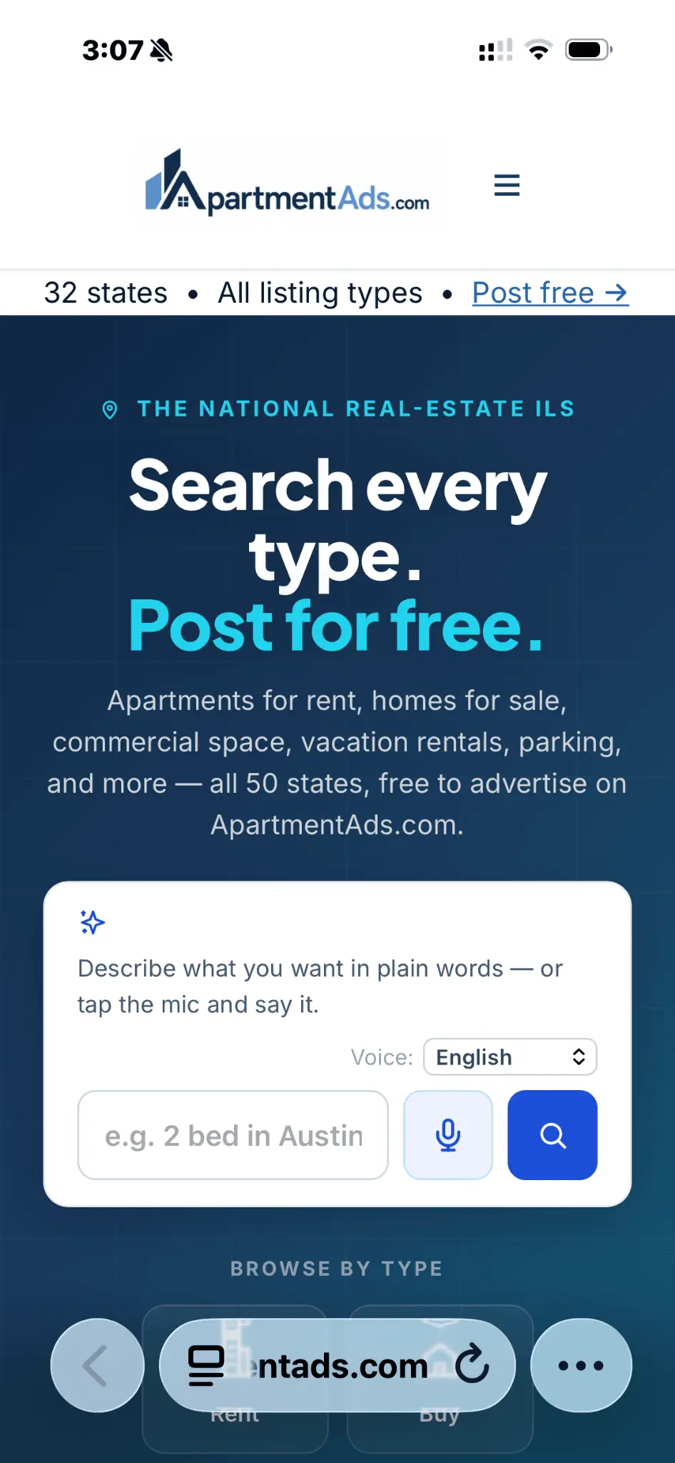 Screenshot 1 of ApartmentAds.com