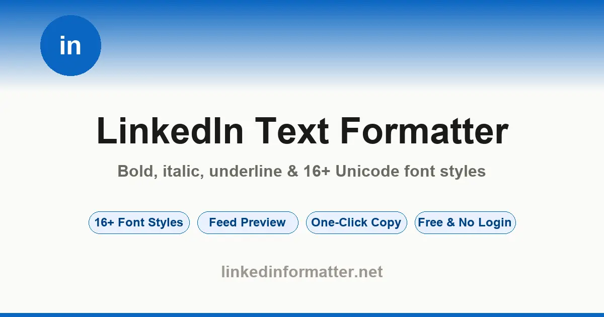 Screenshot 1 of LinkedIn Text Formatter