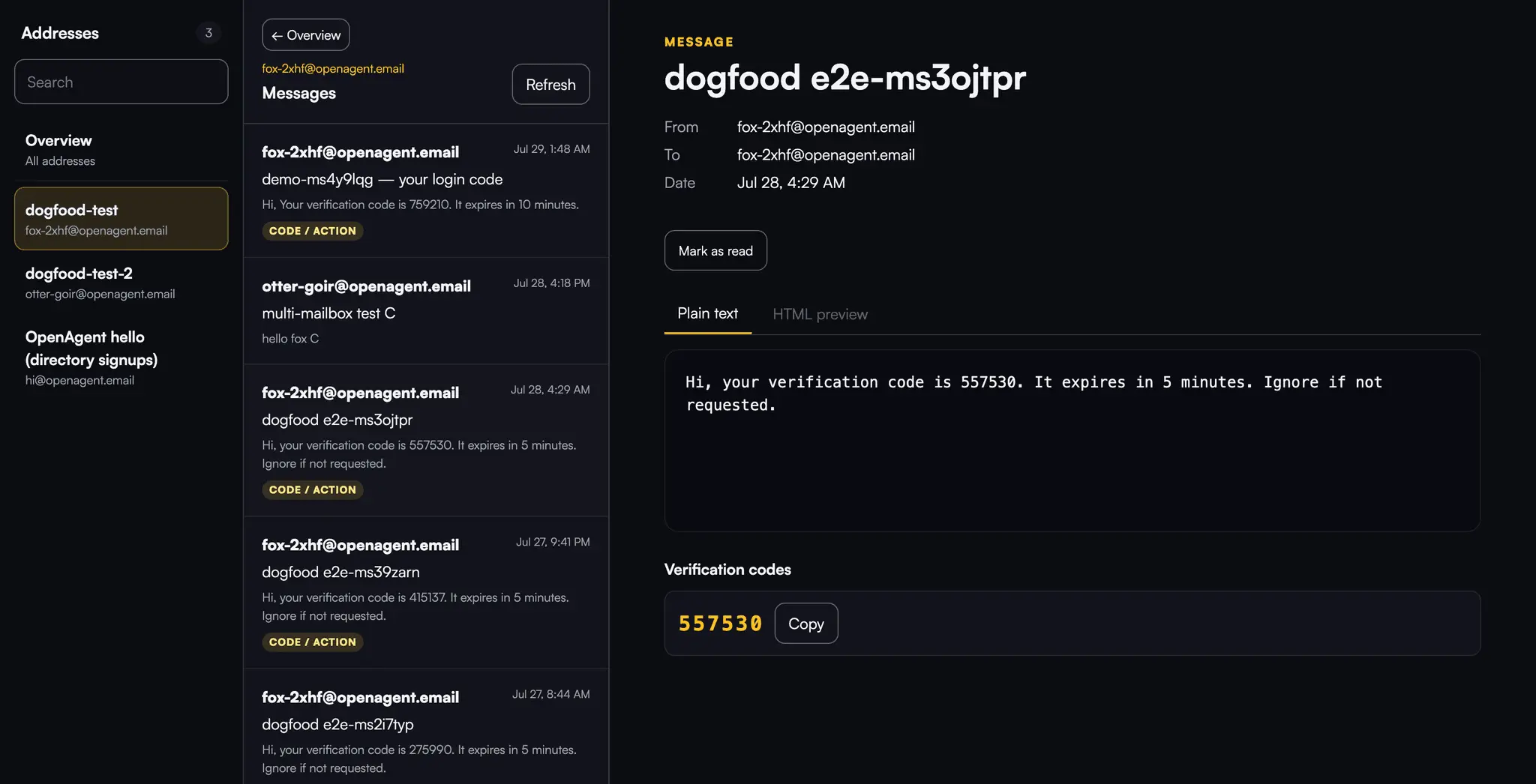 Screenshot 2 of openagentemail