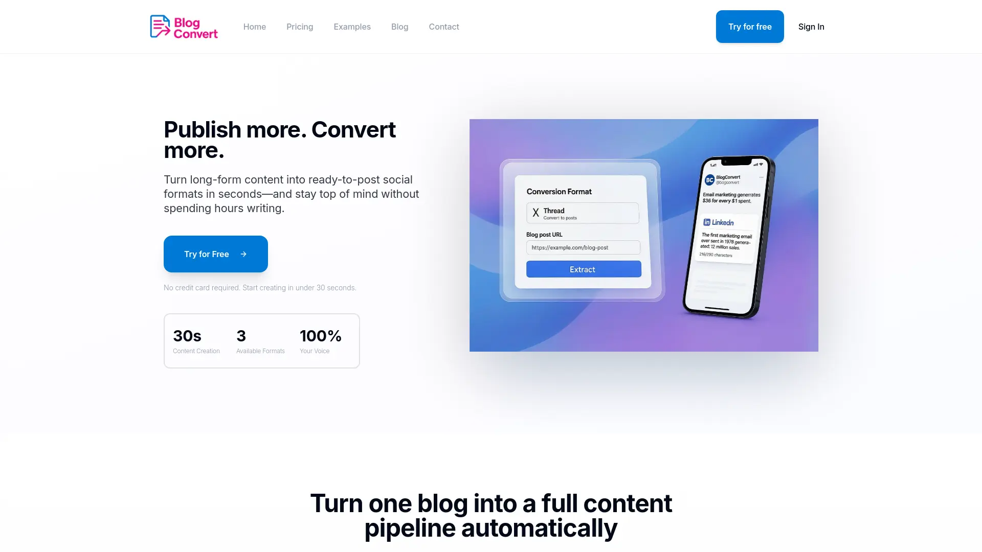Screenshot 1 of Transform Blogs into X Threads & More