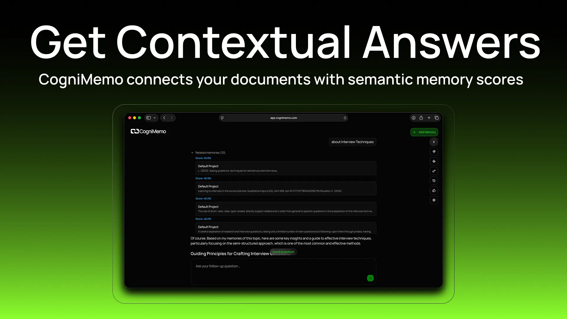 Screenshot 1 of CogniMemo