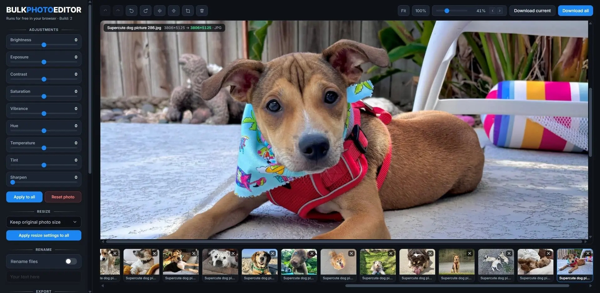 Screenshot 2 of Bulk Photo Editor