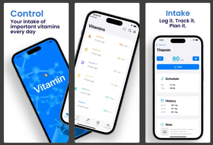 Screenshot 1 of Vitamin tracker for Apple Watch