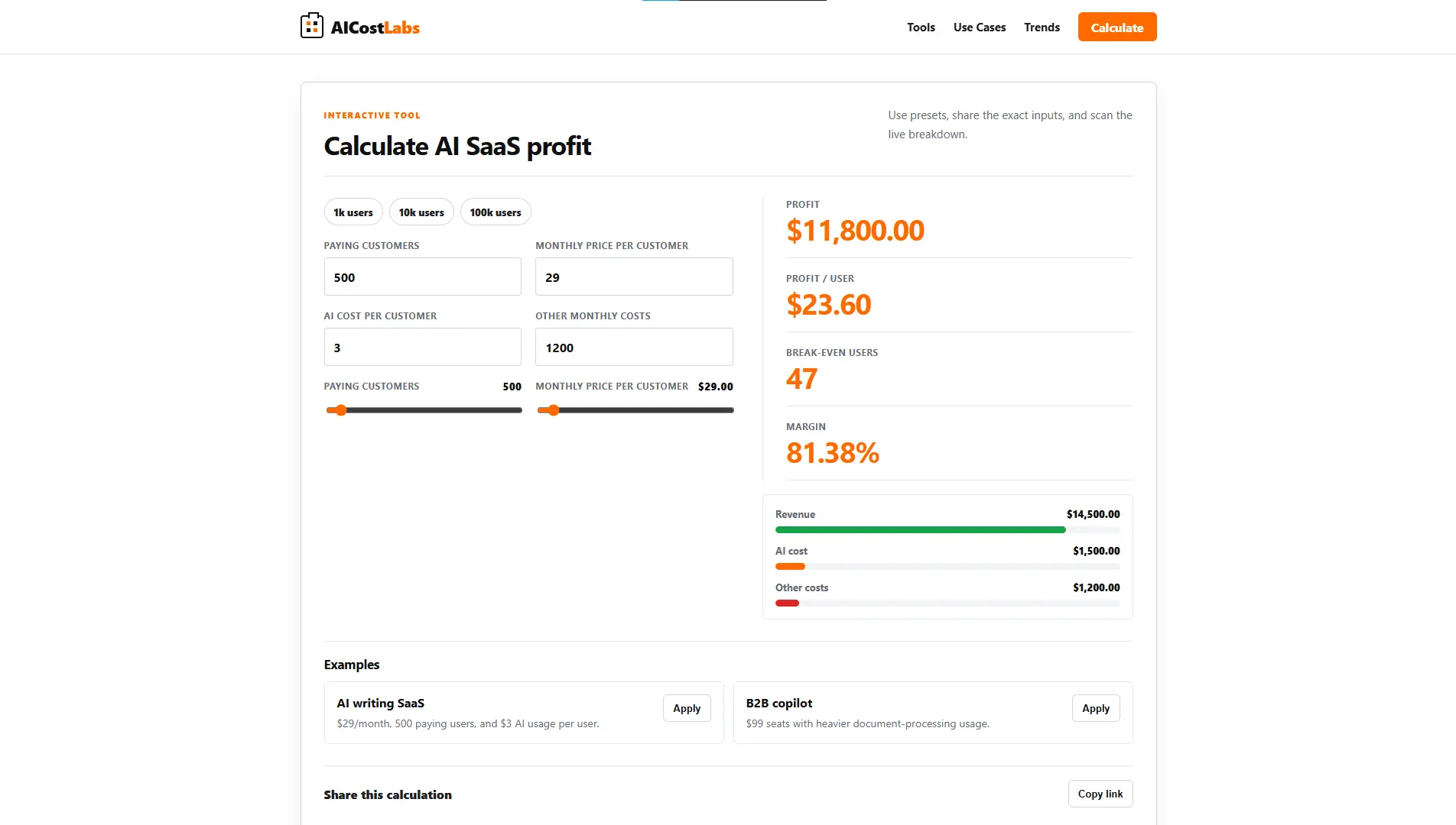 Screenshot 6 of AIcostlabs