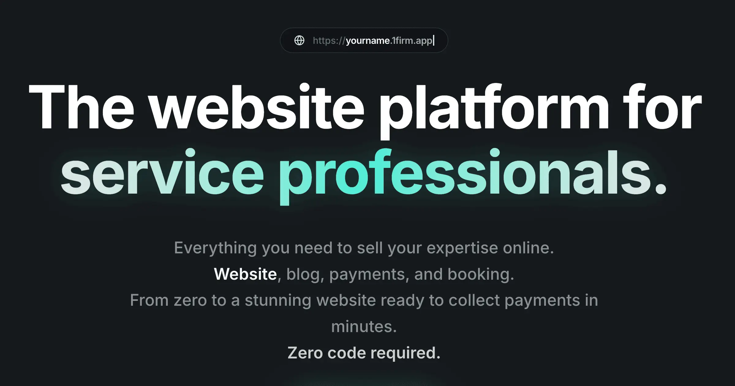 Screenshot 1 of 1firm.app