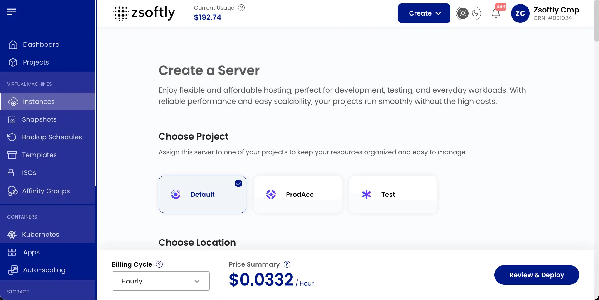 Screenshot 2 of ZSoftly Cloud Platform