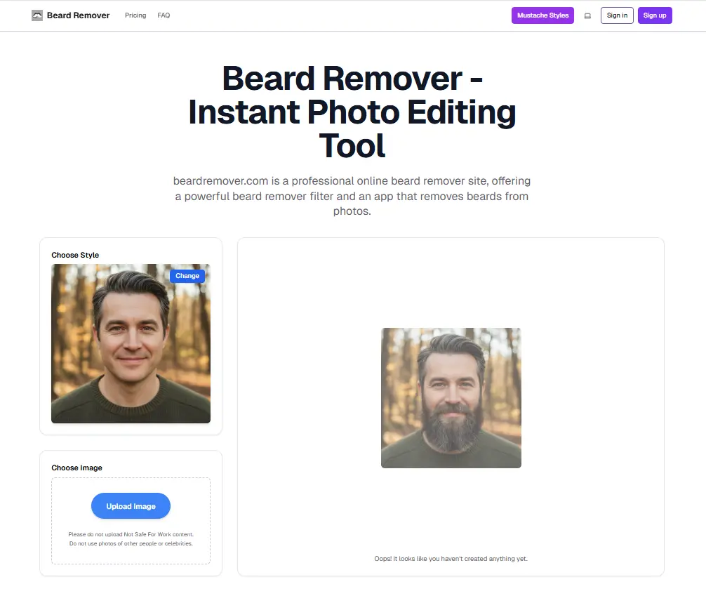Screenshot 1 of Beard Remover