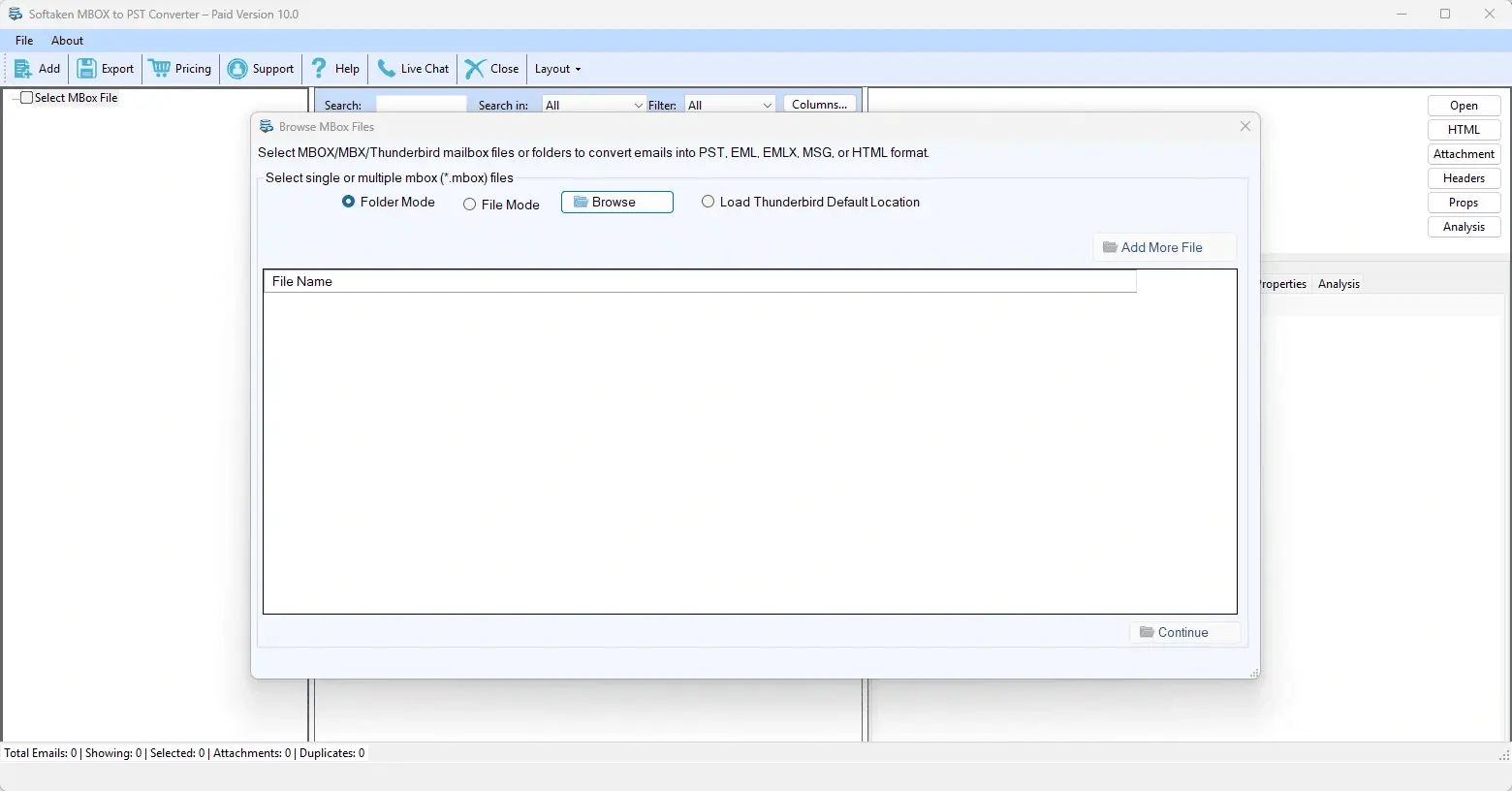 Screenshot 1 of Softaken MBOX to HTML Converter
