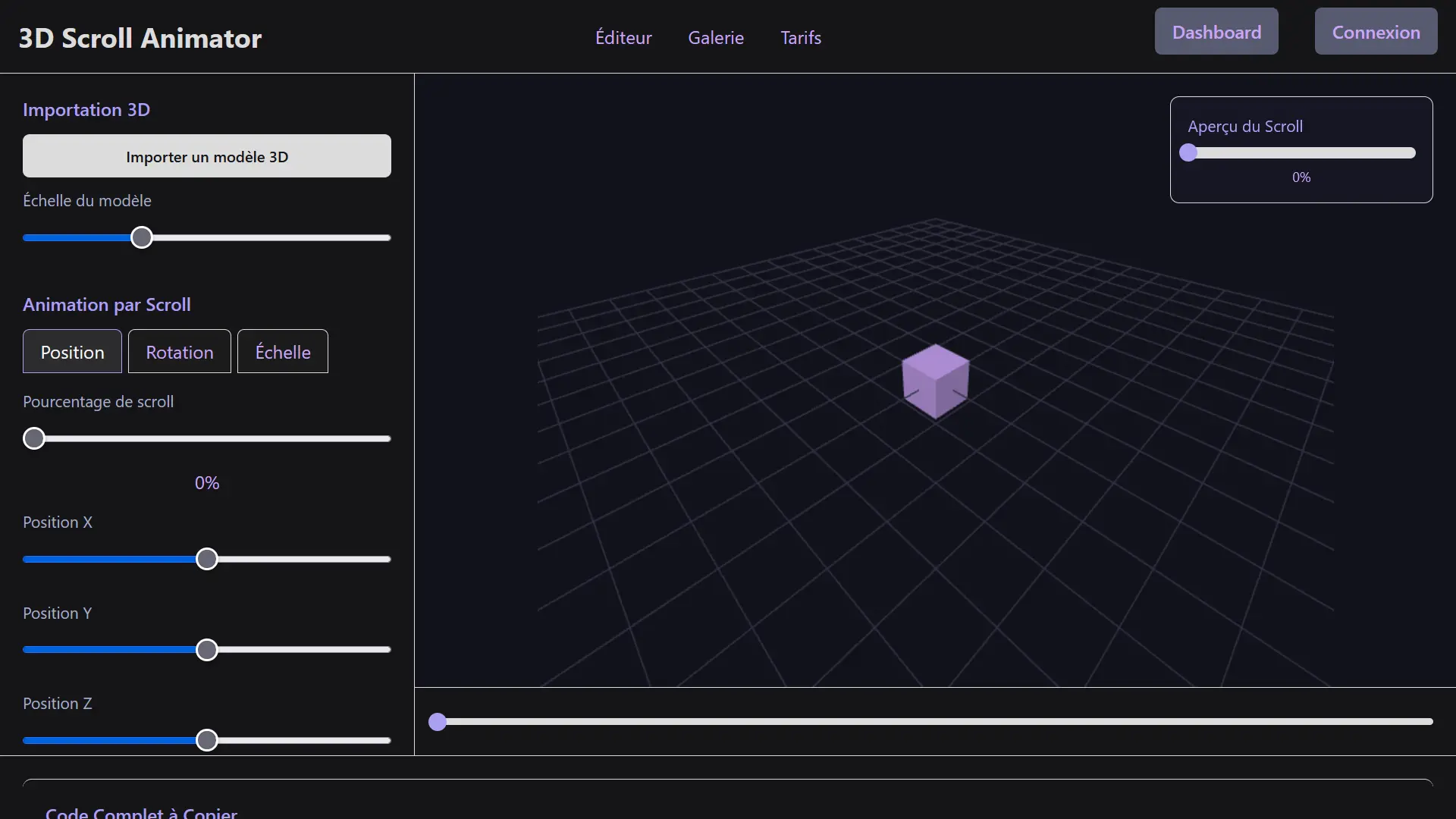 Screenshot 1 of Éditeur d'Animation 3D au Scroll