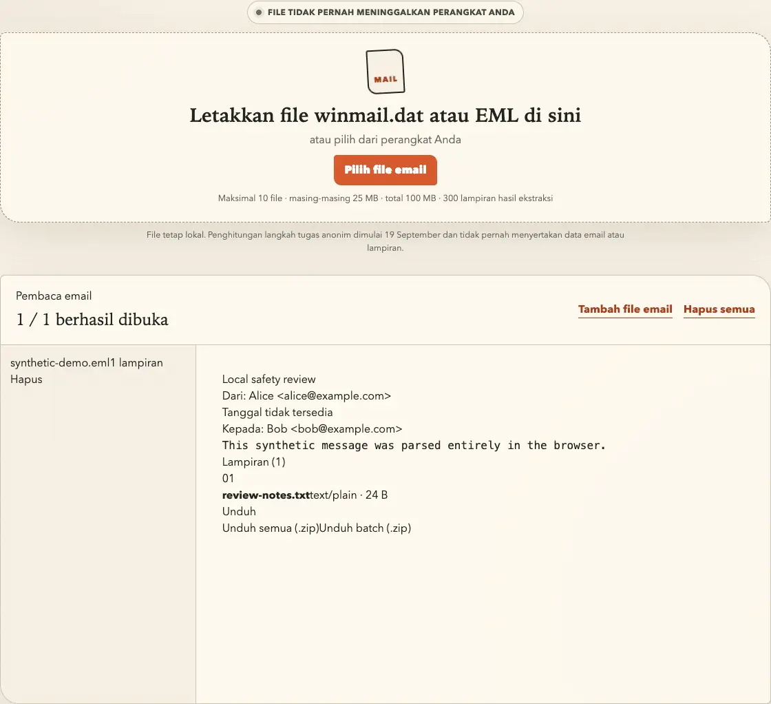 Screenshot 2 of Mail File Viewer