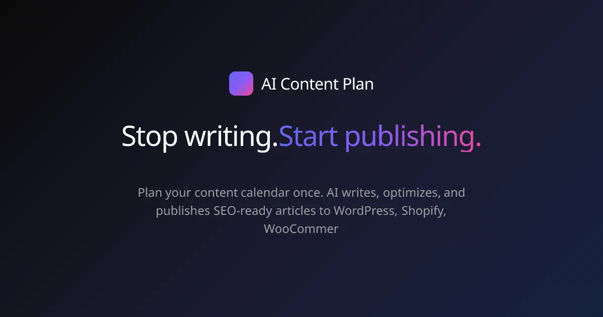 Screenshot 1 of AI Content Plan