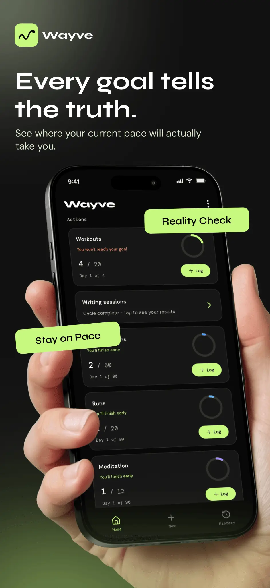 Screenshot 3 of Wayve: Goal & Deadline Tracker