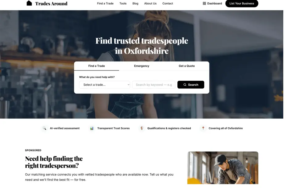 Screenshot 1 of TradesAround 
