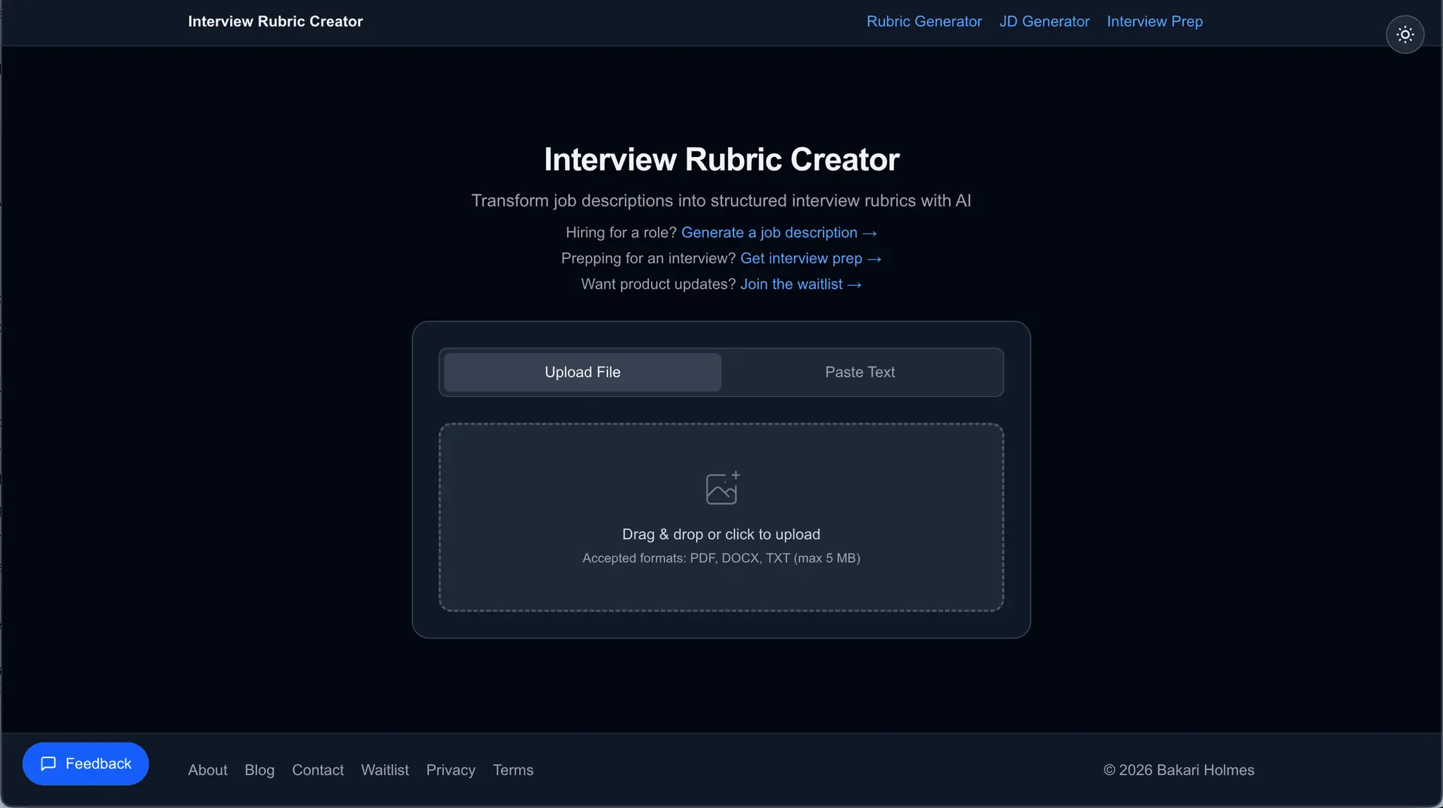 Screenshot 4 of Interview Rubric 
