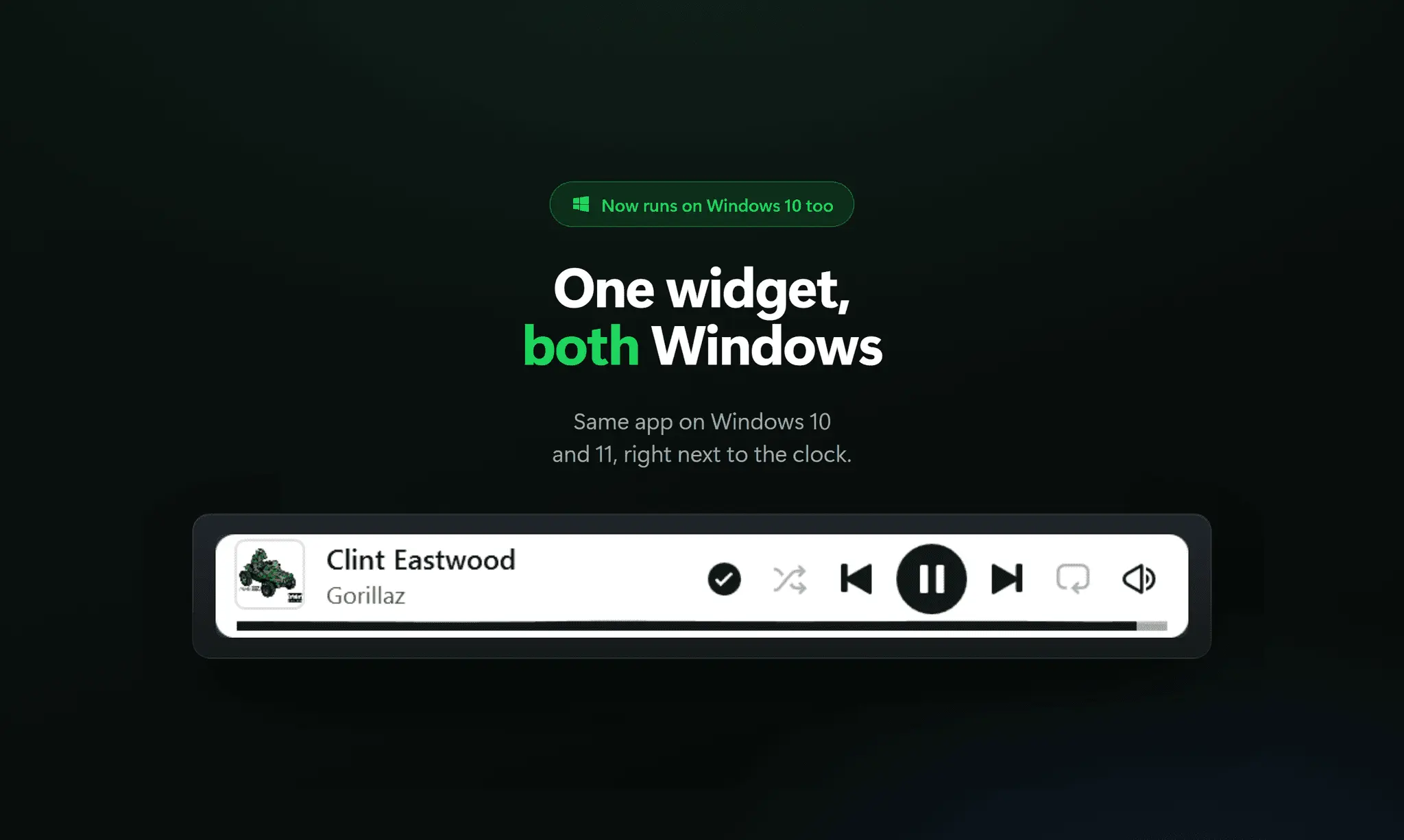 Screenshot 4 of Now Playing - Taskbar Widget