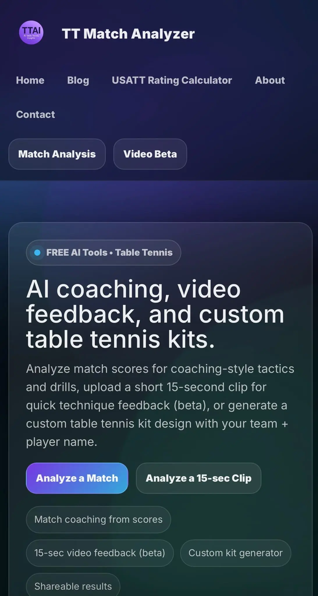 Screenshot 1 of TT Match Analyzer