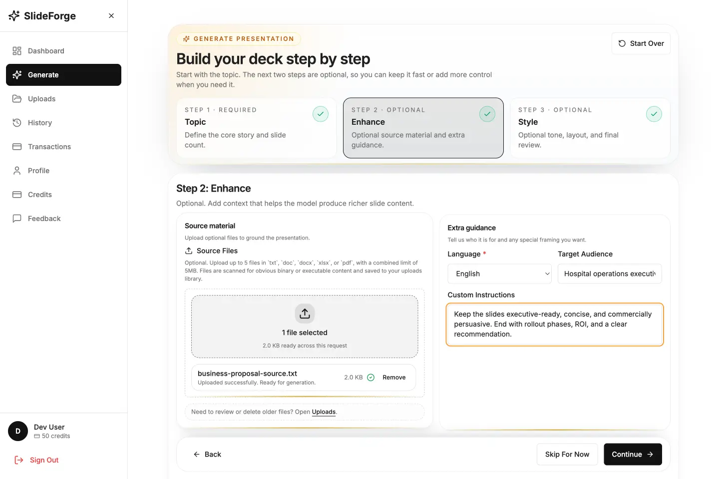 Screenshot 1 of SlideForge