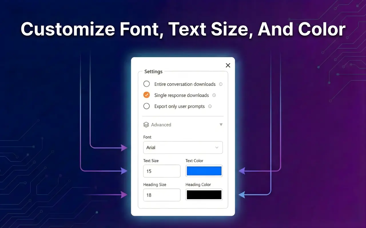 Screenshot 3 of Export ChatGPT Conversation Extension