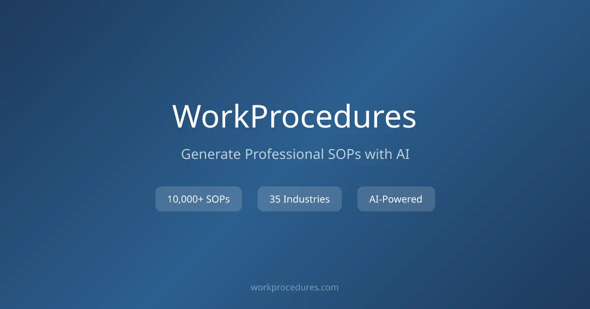 Screenshot 1 of WorkProcedures