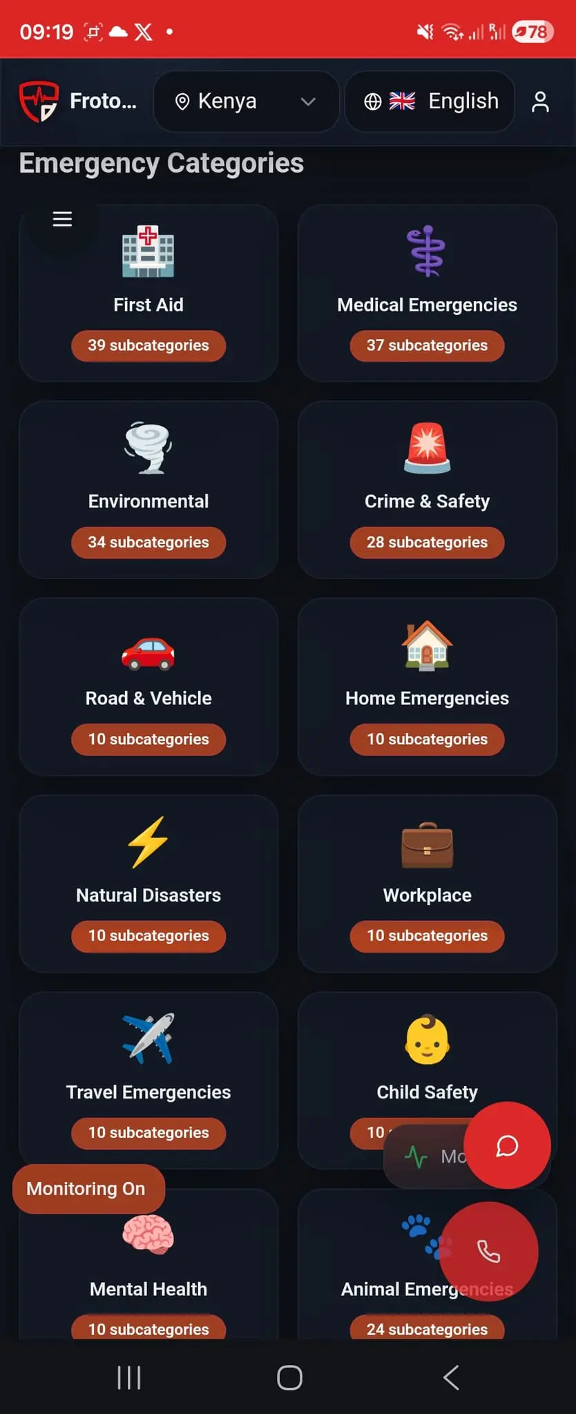 Screenshot 1 of Frotomica - Emergency Response & Safety