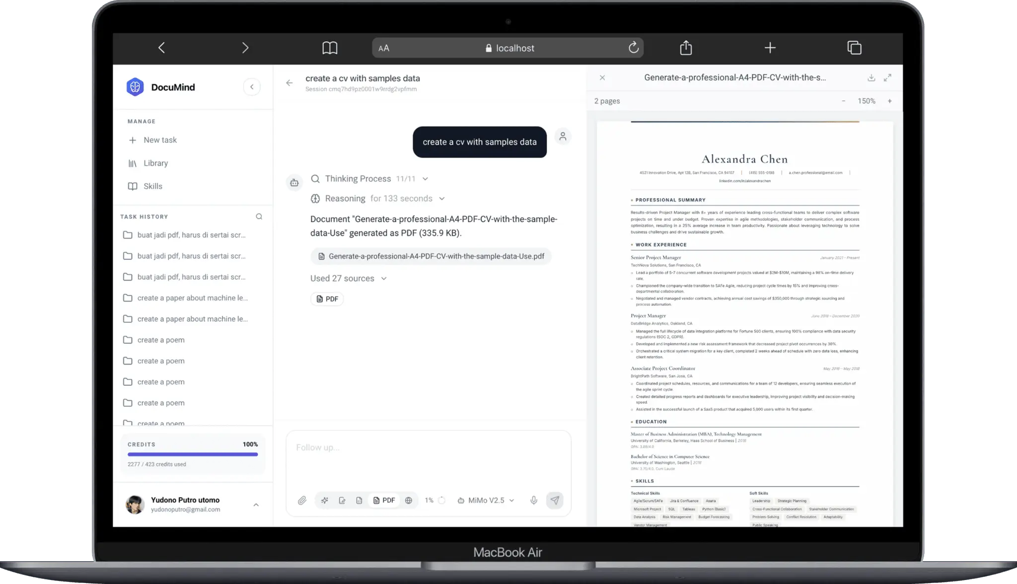 Screenshot 6 of DocuMind