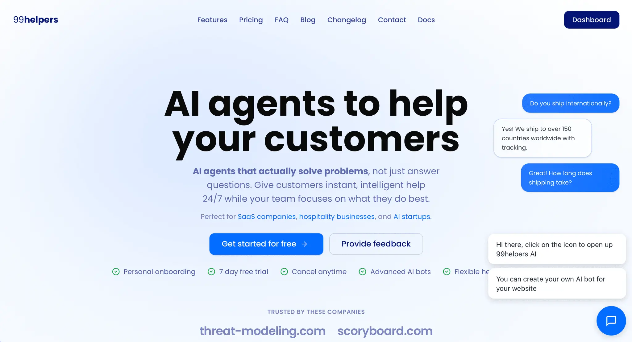 Screenshot 1 of 99helpers.com