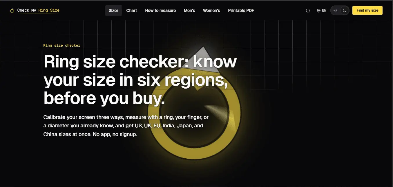 Screenshot 1 of Check My Ring Size