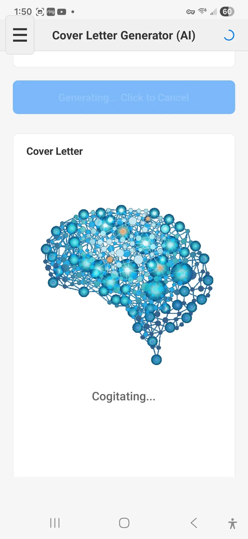 Screenshot 4 of Job Cover Letters – AI