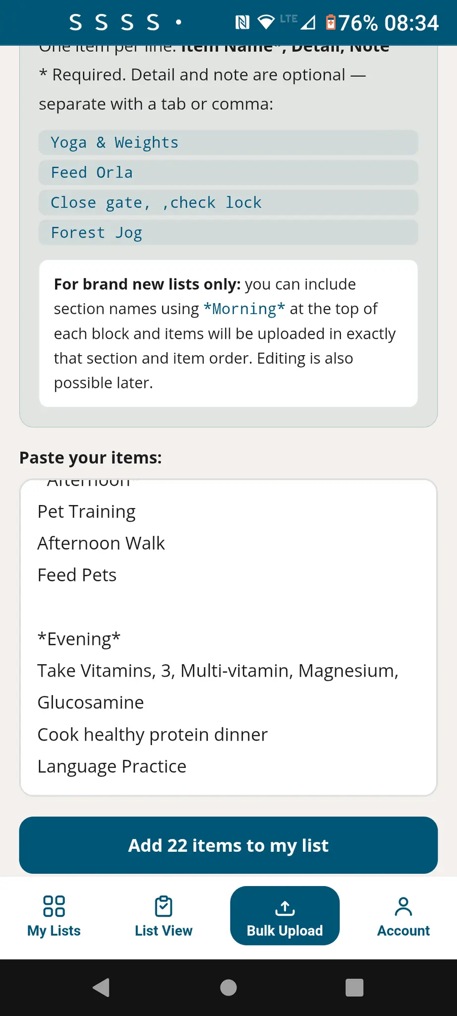 Screenshot 2 of TickLists