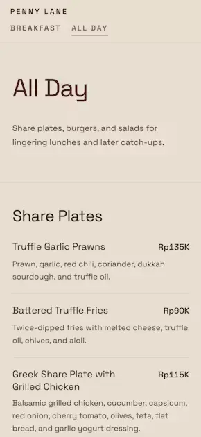 Screenshot 1 of Menu Builder