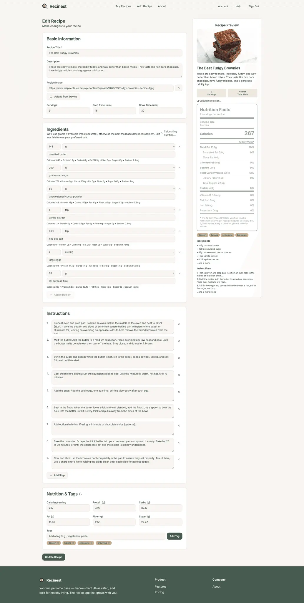 Screenshot 3 of Recinest - Your Recipe Home Base