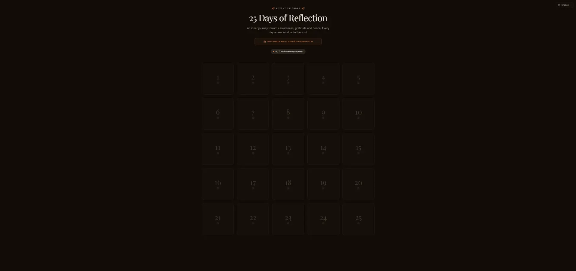 Screenshot 1 of Advent Calendar | Inner Reflection