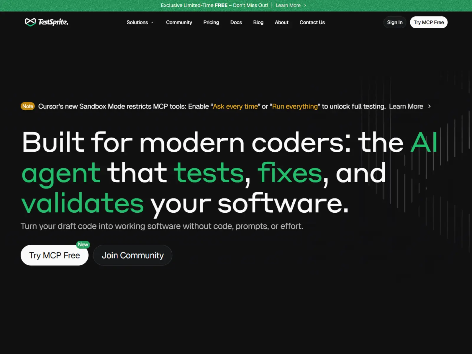 Screenshot 2 of TestSprite