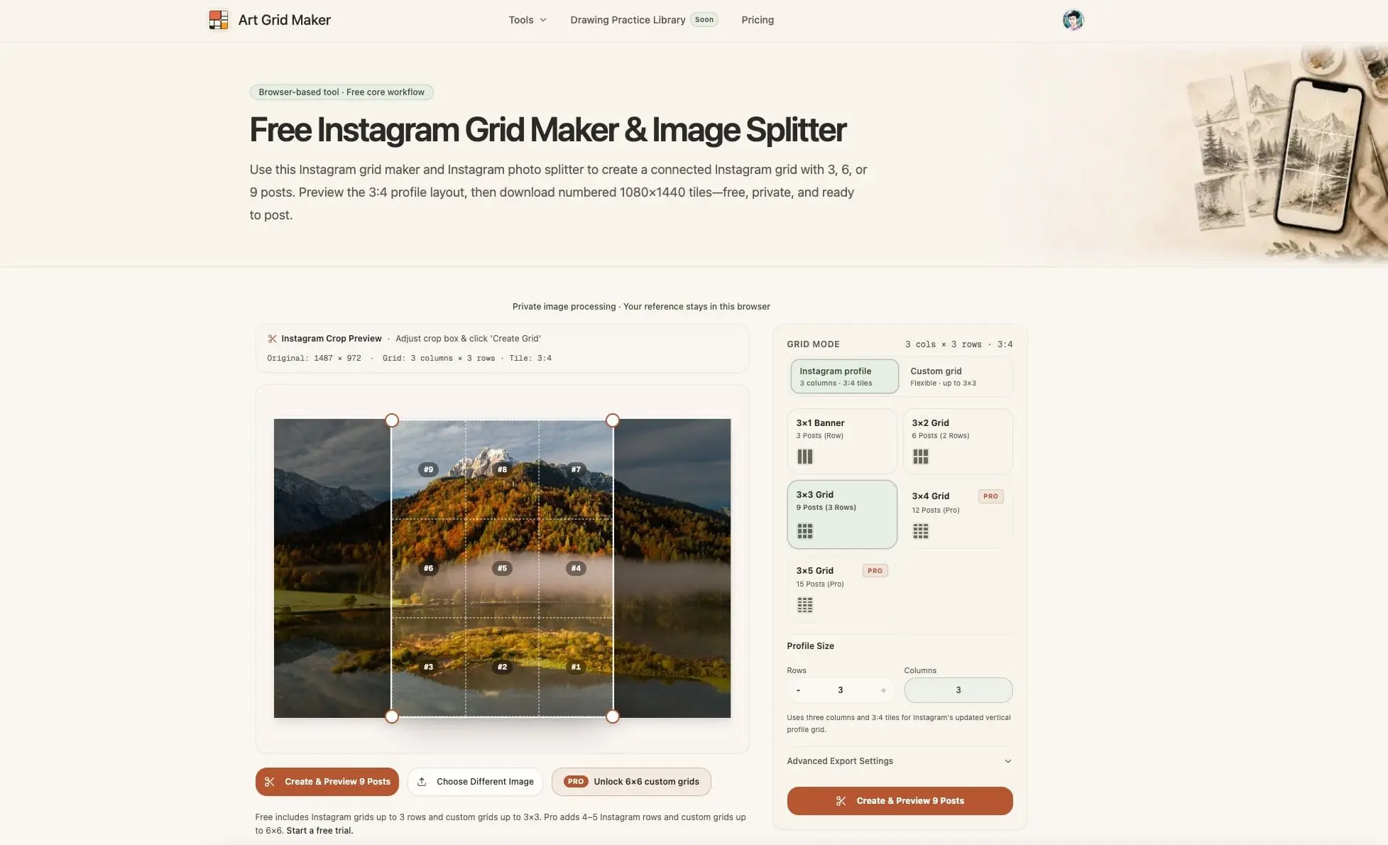Screenshot 3 of Art Grid Maker