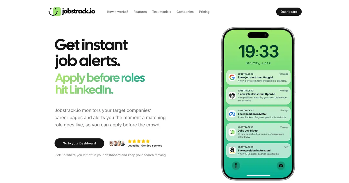 Screenshot 1 of Jobstrack.io