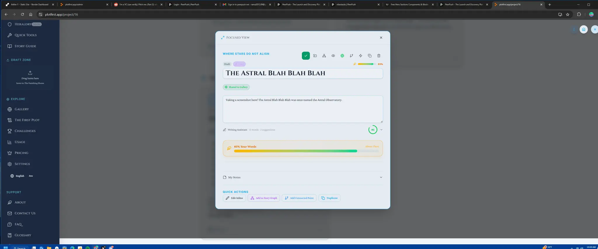 Screenshot 1 of Plot First