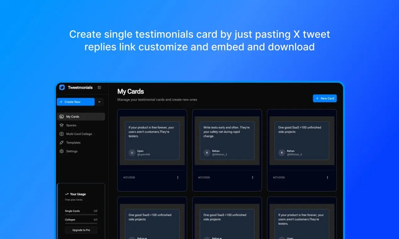 Screenshot 2 of Tweetmonials