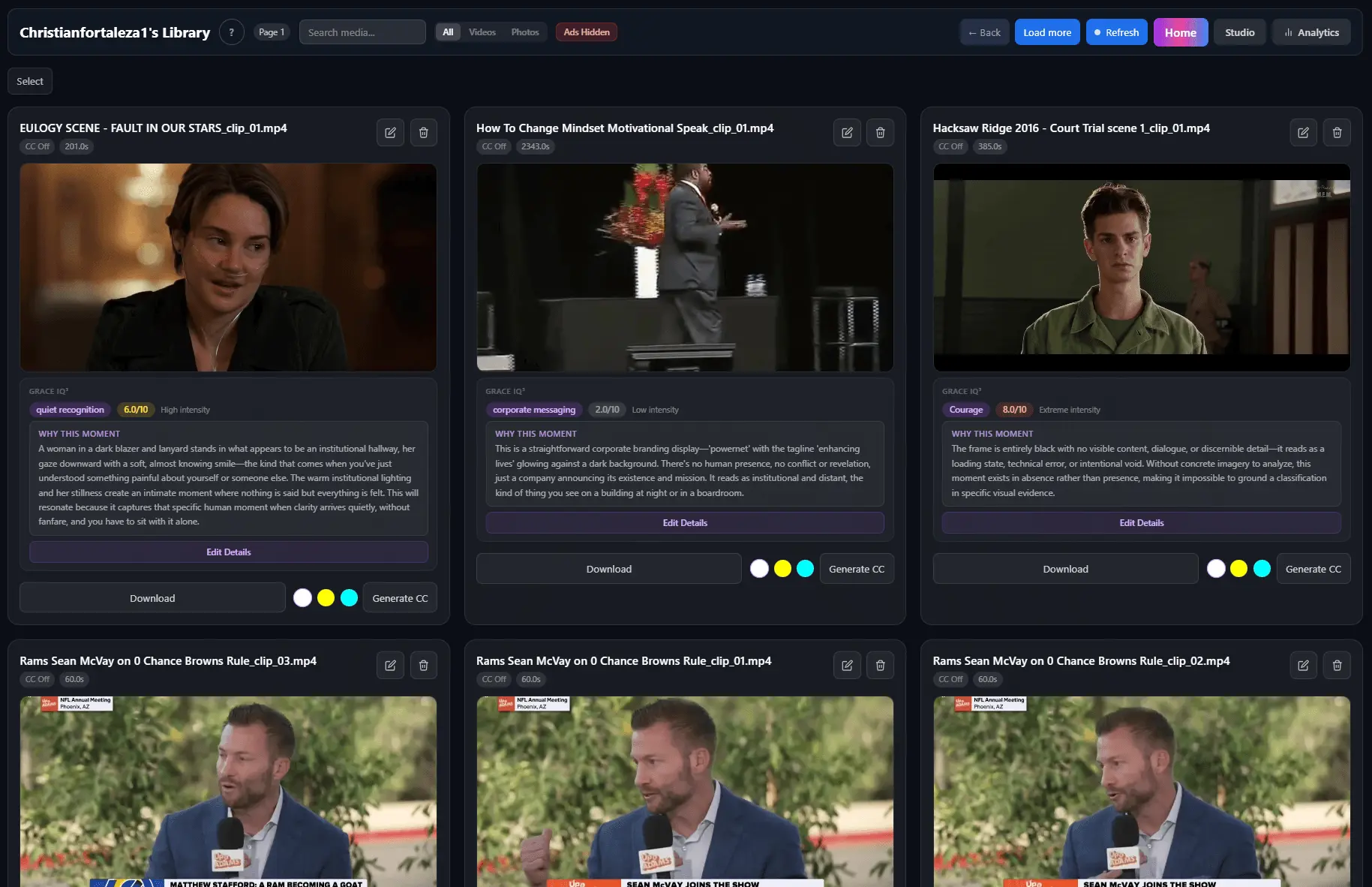 Screenshot 9 of Grace — AI Moment Detection Engine