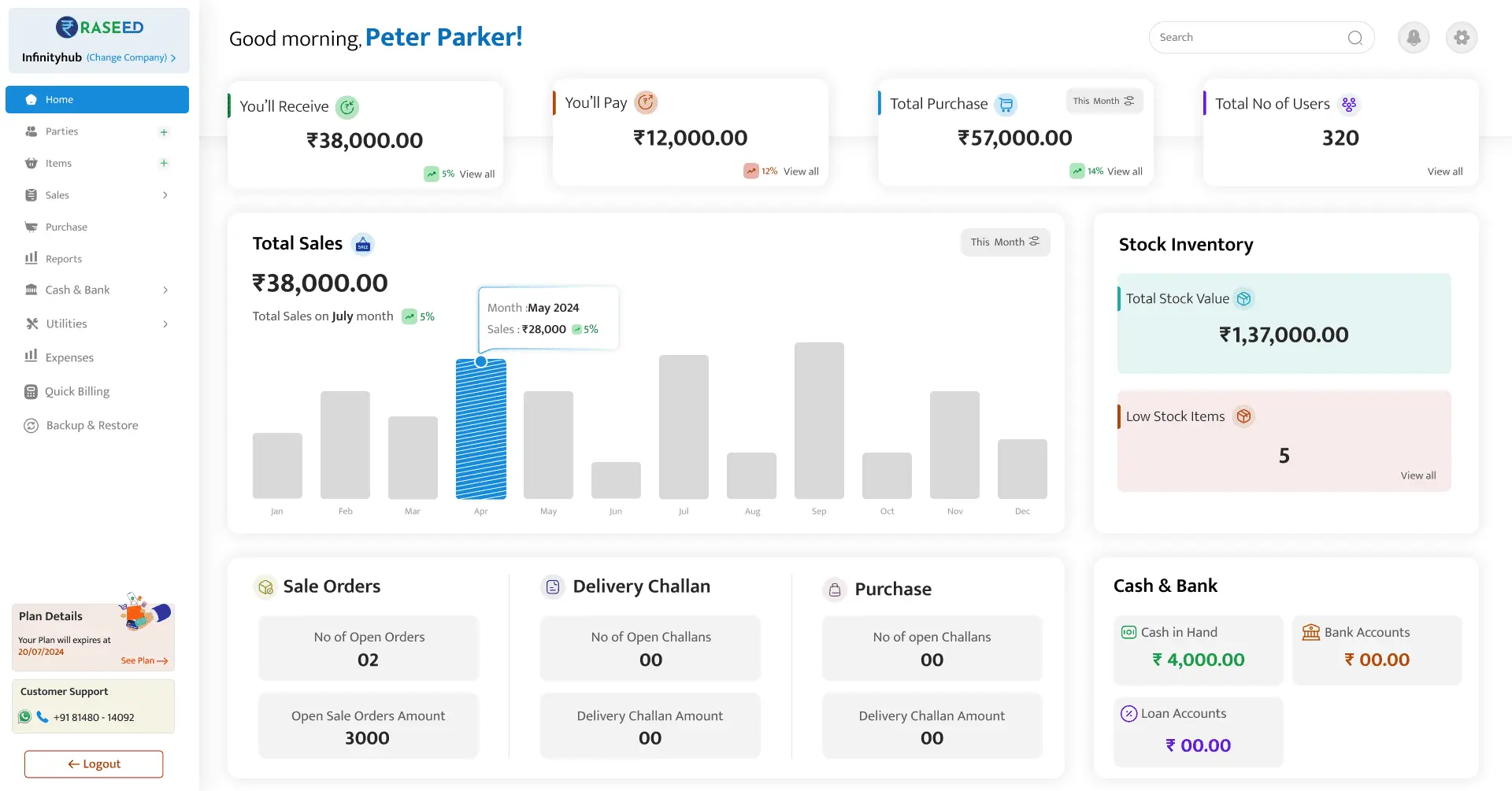 Screenshot 1 of Raseed GST Billing & Invoicing