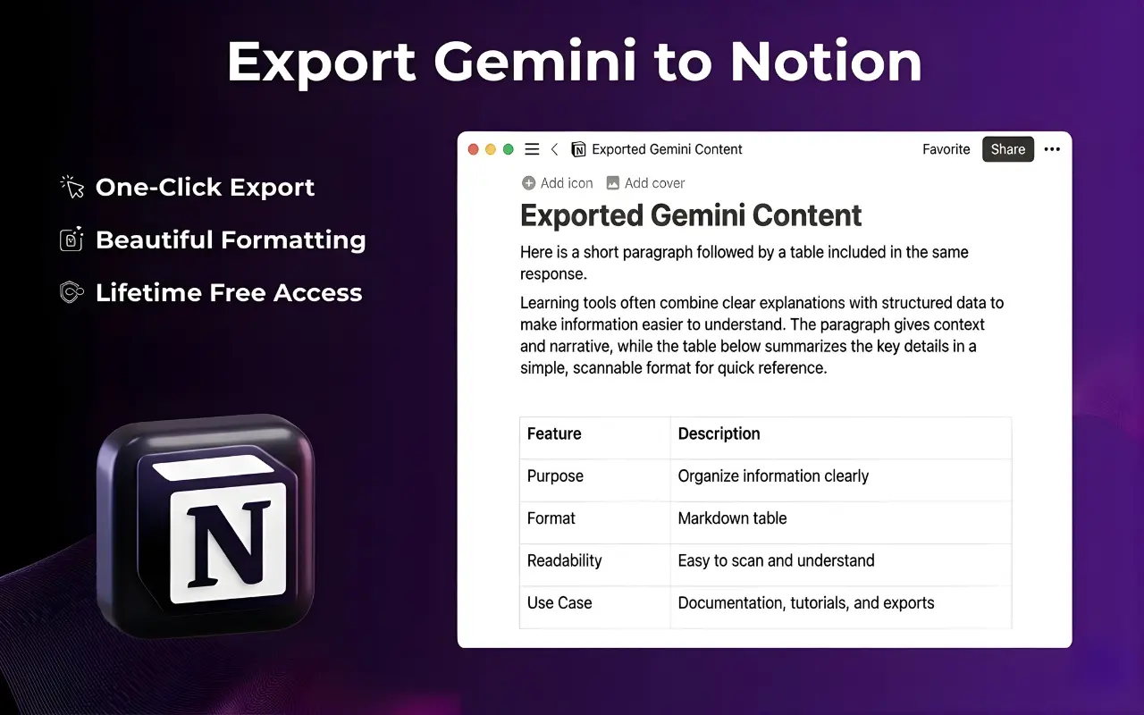 Screenshot 1 of Gemini Exporter - Gemini to Word, PDF