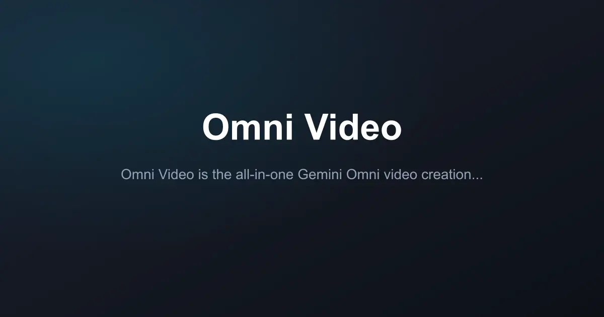 Screenshot 1 of Omni Video