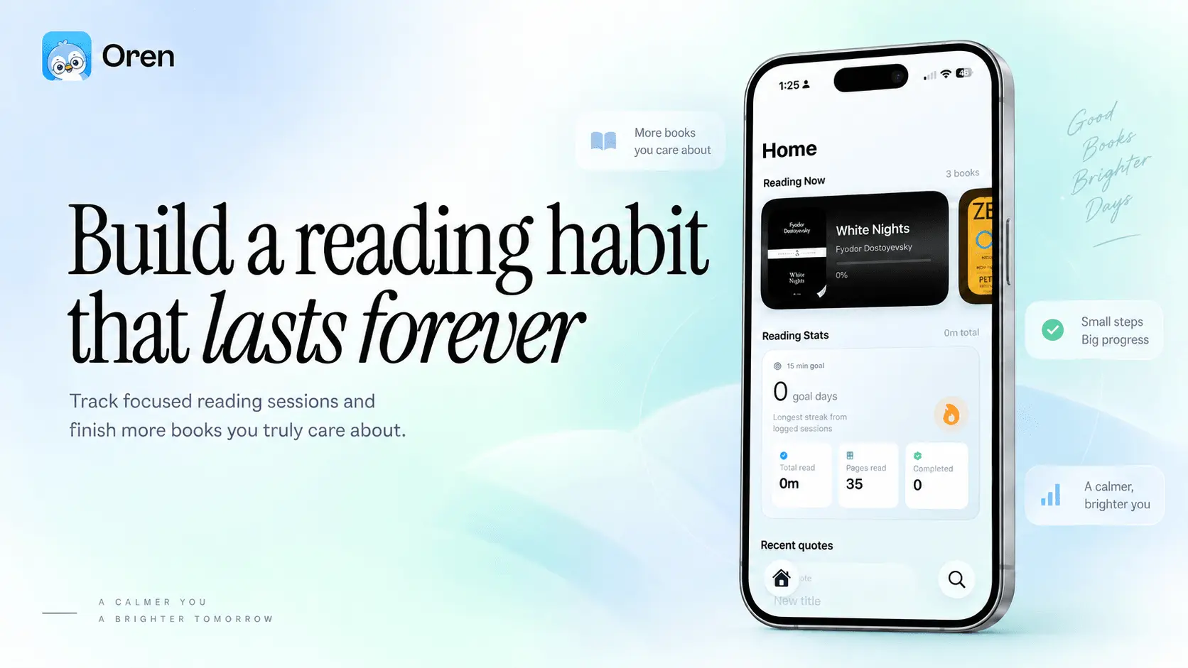 Screenshot 1 of Oren: Book tracker and reading companion