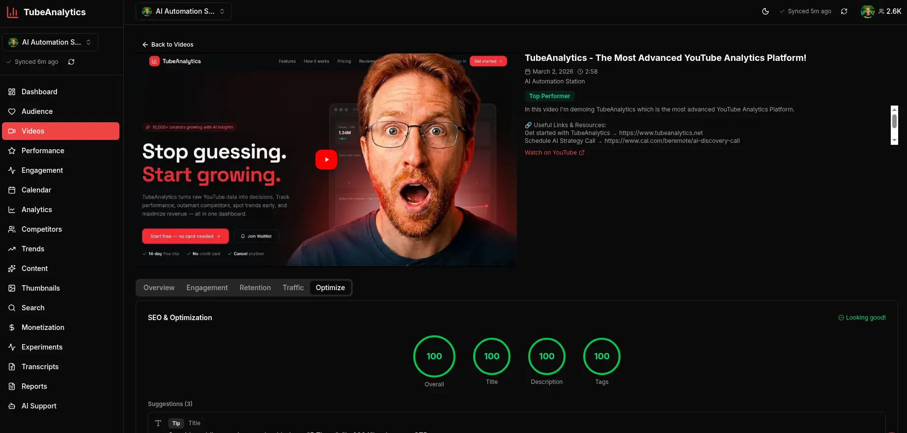 Screenshot 3 of TubeAnalytics