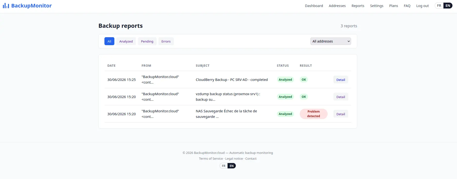 Screenshot 4 of BackupMonitor.cloud